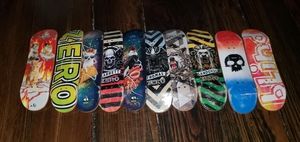 THESE ARE 10 TECDECK FINGER SKATEBOARDS